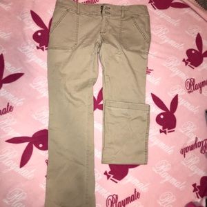 Hollister low rise twilight bootcut khaki pants